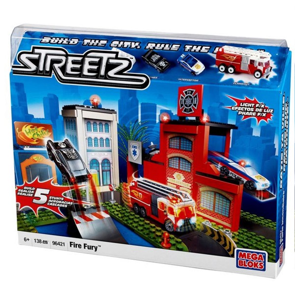Megabloks Streetz : Caserne de pompiers Fire Fury - Megabloks-96421