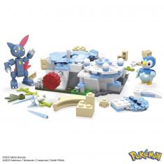 Jeu de construction Pokémon : Tiplouf et farfuret à la neige.