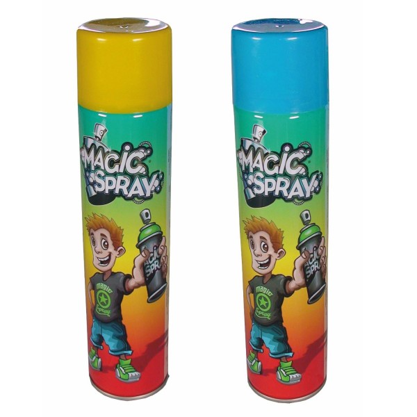 Bombes Magic Spray : Jaune et bleu fluo - Megagic-SP4