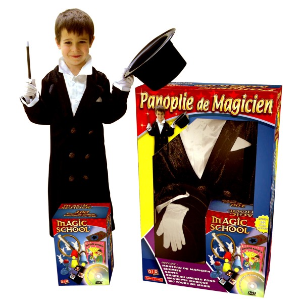 Magie : Panoplie de magicien 5/7 ans avec DVD - Megagic-COS5