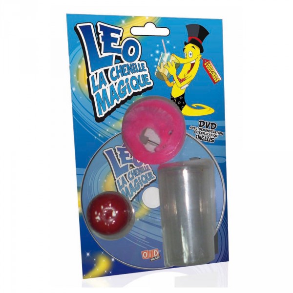 Léo la chenille magique avec verre, tomate et DVD : rose - Megagic-CH3-2