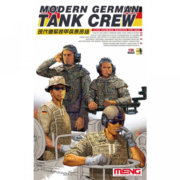 Figurines militaires : Équipage de blindé allemand moderne - MengModel-MENG-HS006