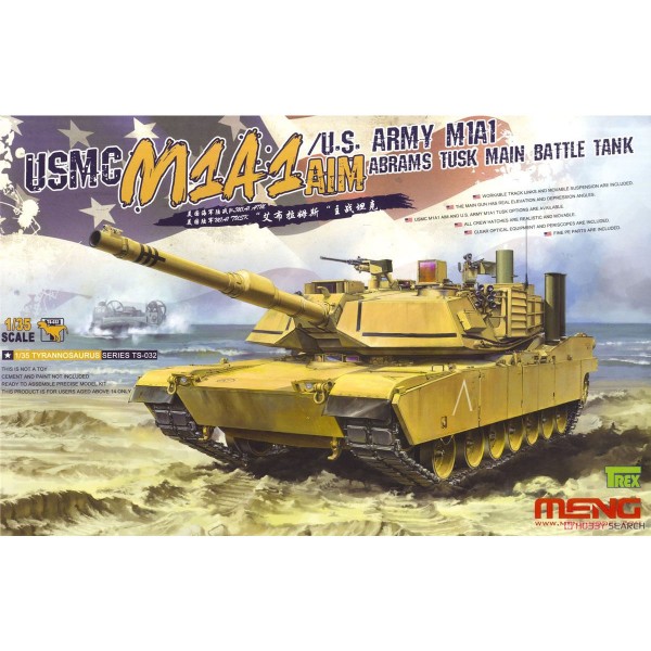 USMC M1A1 AIM/U.S.Army M1A1 Abrams TUSK Main Battle Tank- 1:35e - MENG-Model - MengModel-MENG-TS032