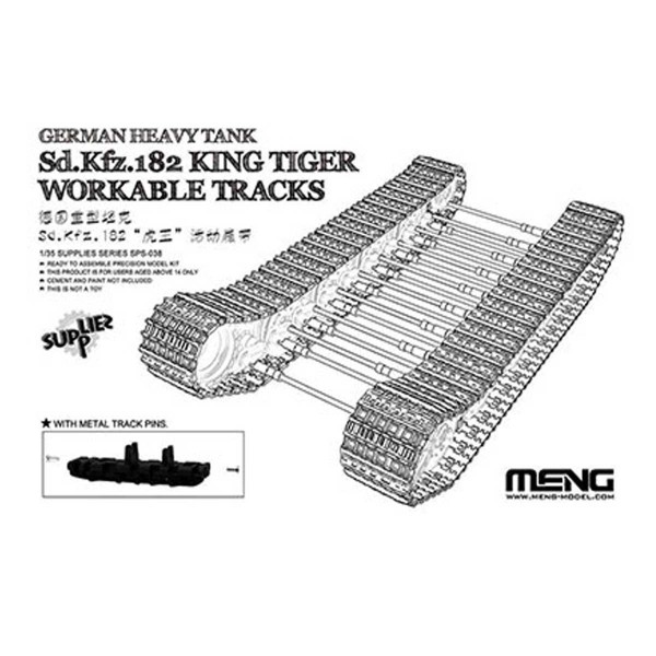 Maquette Accessoires Militaires : Set de chenilles pour Tank Sd.Kfz. 182 King Tiger - MengModel-MENG-SPS038