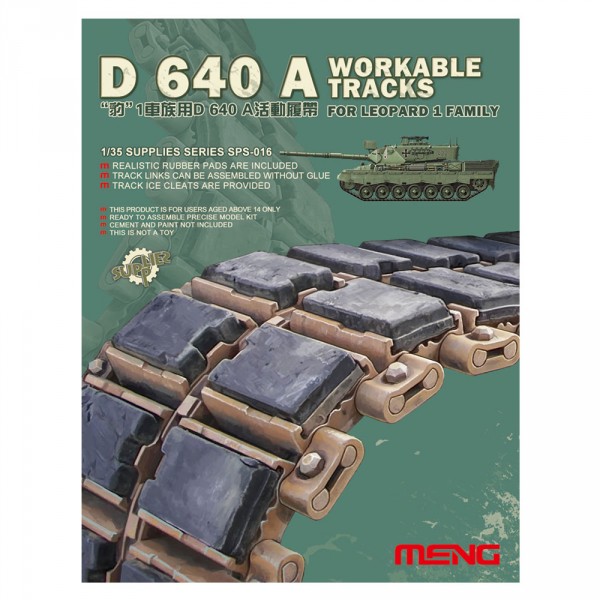 D 640 A Workable Tracks for Leopard 1 Fa - 1:35e - MENG-Model - Meng-SPS016