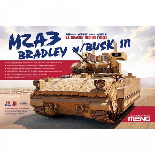 U.S. Infantry Fighting Vehicle M2A3 Bradley w/Busk III- 1:35e - MENG-Model - Meng-SS004