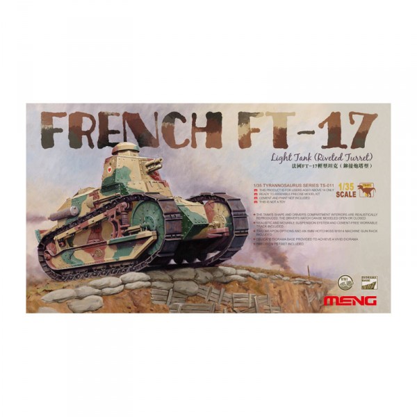 Model tank: French light tank FT-17 - Meng-TS011