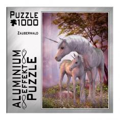 Puzzle 1000 pieces :  Effet Aluminum : Forêt magique