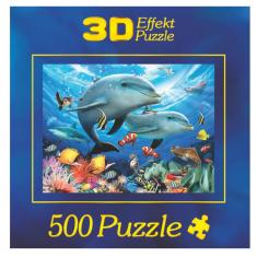 Puzzle 500 pièces - effet 3D : Sous les vagues