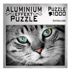 Puzzle 1000 pièces : Effet alu : Chat cool