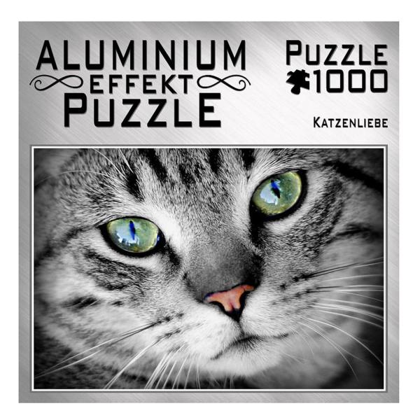 Puzzle mit 1000 Teilen: Alu-Effekt: Coole Katze - Mic-747.7