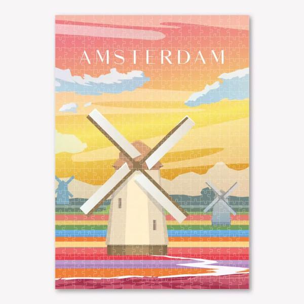 750 piece puzzle:Amsterdam - MindfulHost-Amsterdam