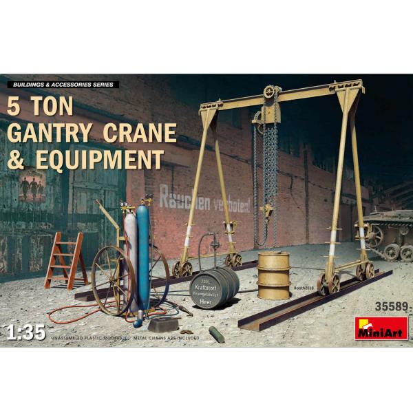Model gantry crane with equipment - MiniArt-35589