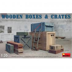 Diorama accessories: Wooden boxes and crates