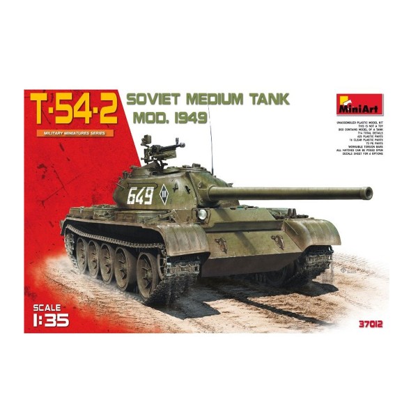 Maqueta de tanque: Tanque medio soviético T-54-2 - Miniart-MINI37012
