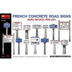 Panneaux routiers béton Paris 1930-40 – 1:35