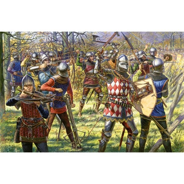 Figurines médiévales : Chevaliers et archers Bourguignons XVème siècle - MiniArt-72001