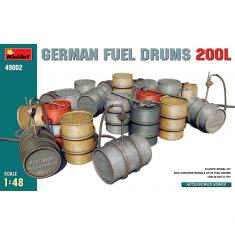 Accessoires de diorama : Fûts de carburant allemands 200L
