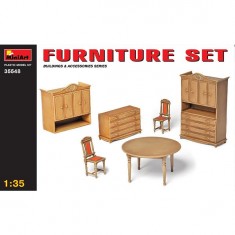 War decor accessories 1/35: Various furniture set