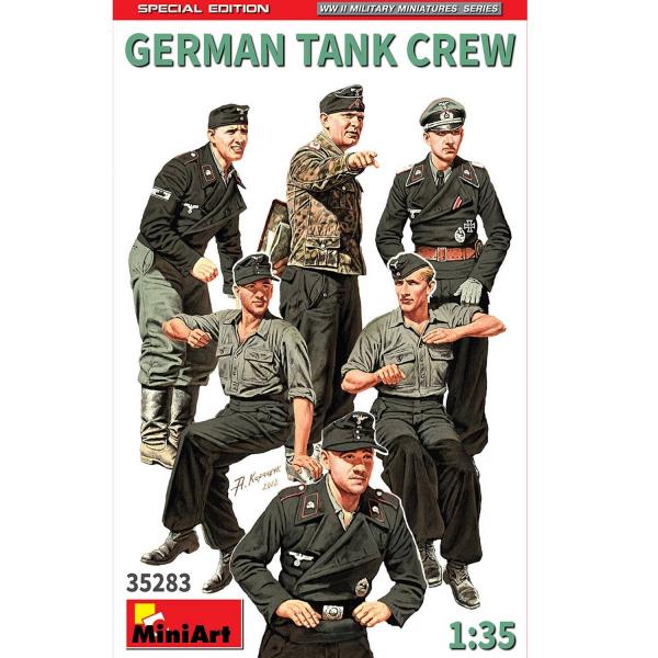 Figurines : équipage char allemand 2nde guerre mondiale - miniart-35283