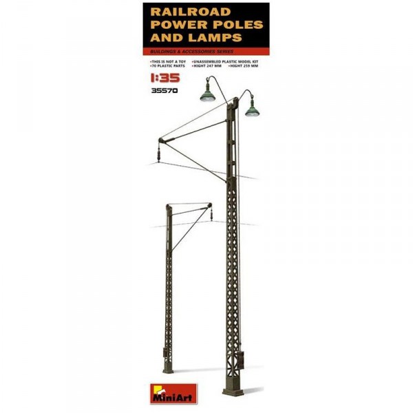 Railroad Power Poles & Lamps - 1:35e - MiniArt - Miniart-MINI35570