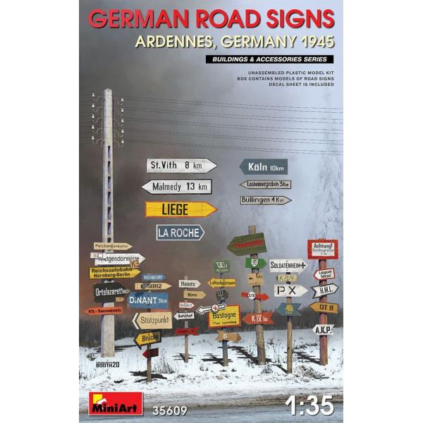 German Road Signs WW2 (Ardennes, Germany 1945) - 1:35e - MiniArt - 35609