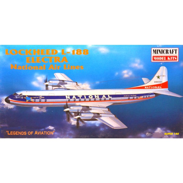Maquette avion : Lockheed L-188 Electra National Air Lines - Minicraft-14461