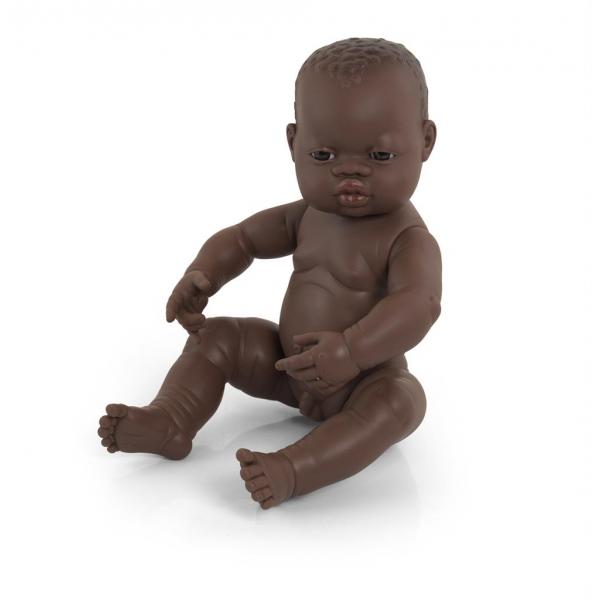 Poupee Bébé Garçon - Africain - 40 cm - Miniland-8231003