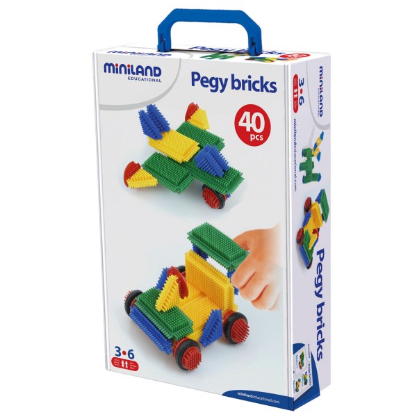 Jeu de construction : Pegy Bricks (40 pièces) - Miniland-8294042