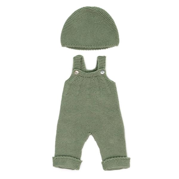 Conjunto de punto - ranita y gorro para muñecas de 38 cm - Miniland-8231689