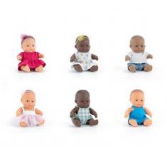 ML Puppenkollektion : SET ANGEZOGENE BABYPUPPEN 21 cm