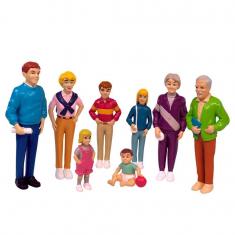 Famille européenne 8 figurines