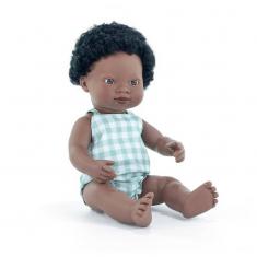 ML Doll : DRESSED AFRICAN BOY DOLL FROM 38 CM WITH BLACK HAIR