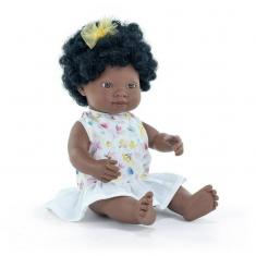 ML Doll : DRESSED AFRICAN GIRL DOLL FROM 38 CM WITH BLACK HAIR