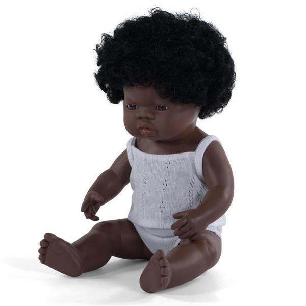 Girl Doll - African - 38 cm - Miniland-8231154