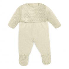 Pyjama en tricot blanc pour poupées de 40cm