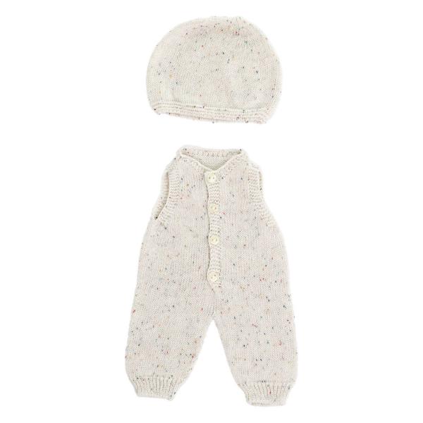 Set of ecru knitted clothes for 40cm dolls - Miniland-8231658