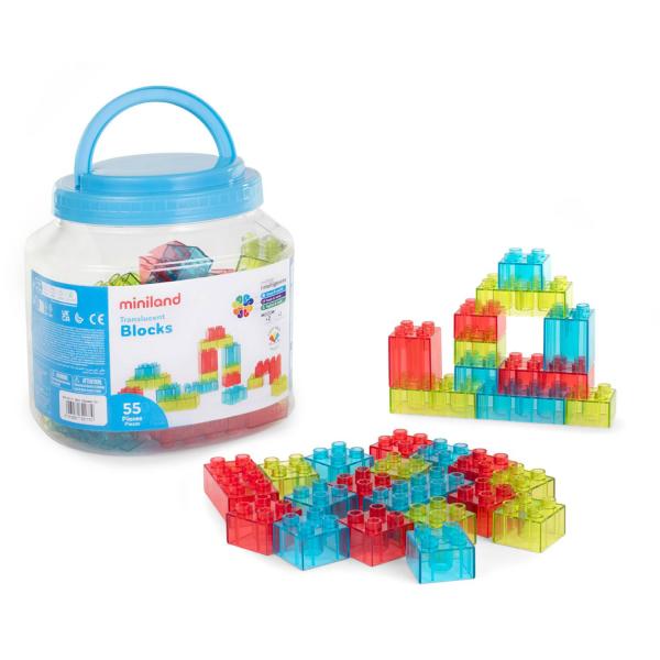 Blocs Translucides 55 pièces - Miniland-8232177