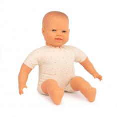 European baby doll with fabric body 40cm