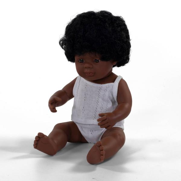 Afroamerikanische Mädchen Puppe 38cm - Miniland-8231160