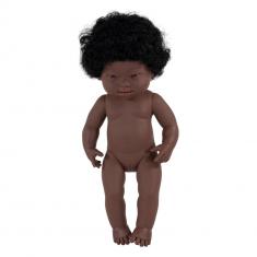 Afrikanische Mädchen Puppe Down-Syndrom 38cm