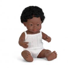 African Boy Down Syndrome Doll 38cm