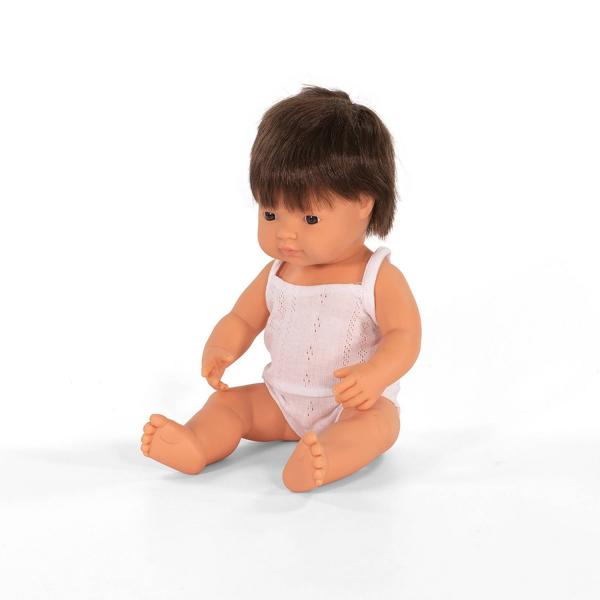 Europäischer Junge Braunes Haar Puppe 38cm - Miniland-8231179