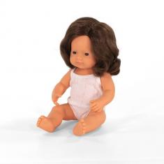 European Girl Doll Brown Hair 38cm