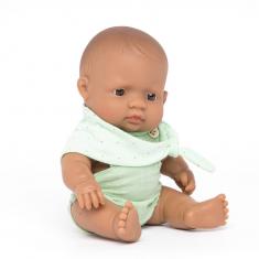 Babypuppe Junge Lateinamerikanisch Angezogen 21cm