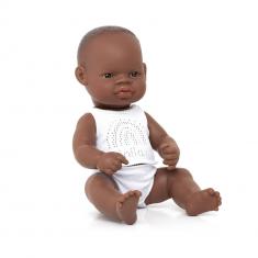 Afrikanische Babypuppe für Jungen 32cm