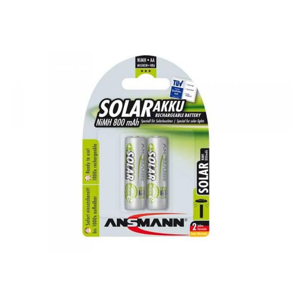 Pack de 2 pile rechargeable SOLAIRE AA Mignon Ansmann 800mAh - MKT-10123