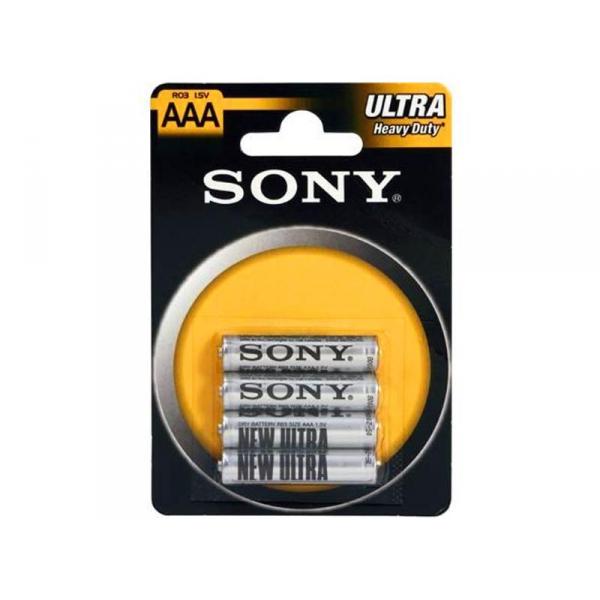 Pack de 4 piles SONY Zink-Chlorid Ultra R03 Micro AAA - 4575
