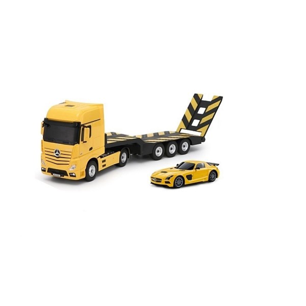 Kit véhicules radiocommandés : Camion Mercedes-Benz Actros et Voiture AMG GT R : Jaune - Mondo-63456-2