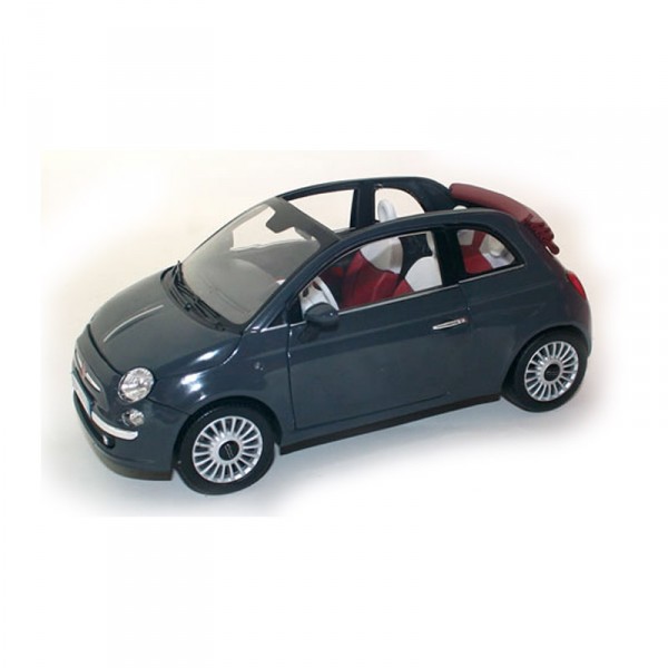 Modèle réduit : Voiture citadine 1/18 : Fiat 500 noire - Mondo-50097-Noir